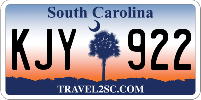 SC license plate KJY922
