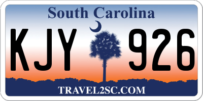 SC license plate KJY926