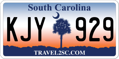 SC license plate KJY929