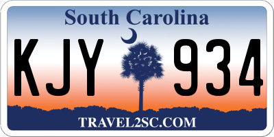 SC license plate KJY934