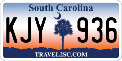 SC license plate KJY936