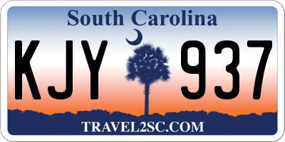 SC license plate KJY937