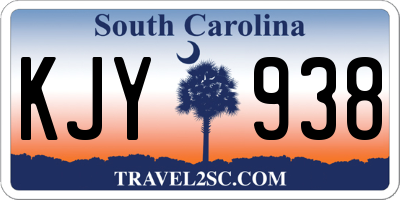 SC license plate KJY938