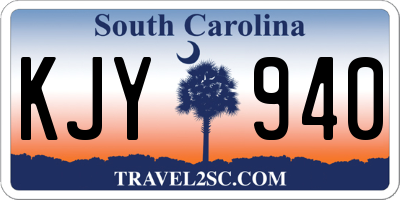 SC license plate KJY940