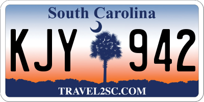 SC license plate KJY942