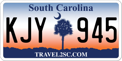 SC license plate KJY945