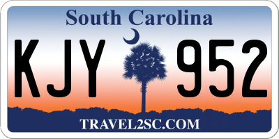 SC license plate KJY952
