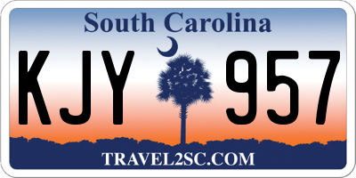 SC license plate KJY957