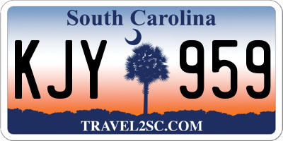 SC license plate KJY959