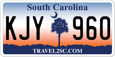 SC license plate KJY960