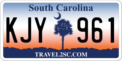 SC license plate KJY961