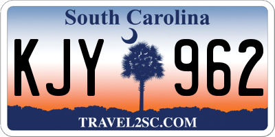 SC license plate KJY962