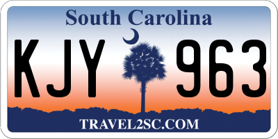 SC license plate KJY963