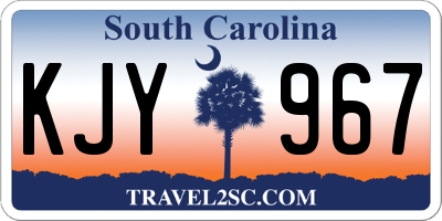 SC license plate KJY967