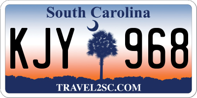 SC license plate KJY968