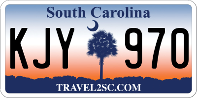 SC license plate KJY970
