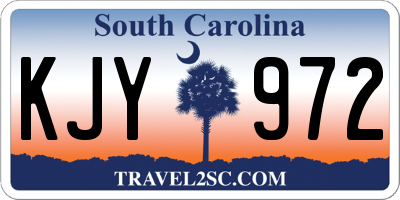 SC license plate KJY972