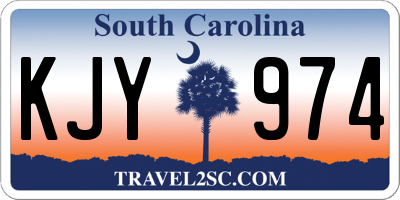SC license plate KJY974