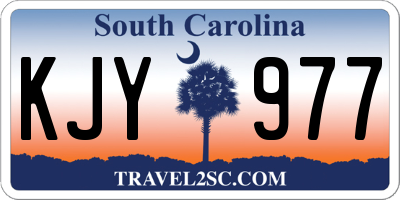 SC license plate KJY977