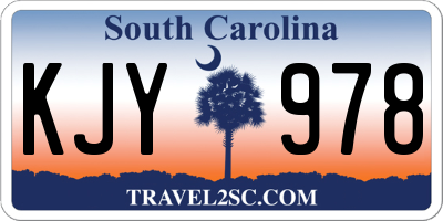SC license plate KJY978