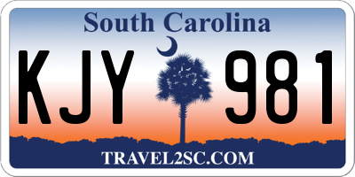 SC license plate KJY981