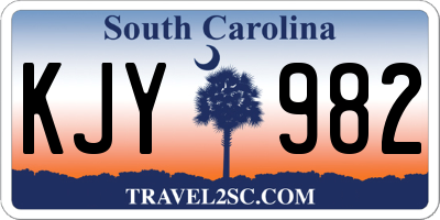 SC license plate KJY982