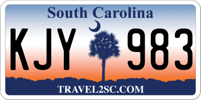 SC license plate KJY983
