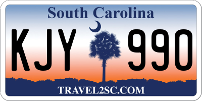 SC license plate KJY990
