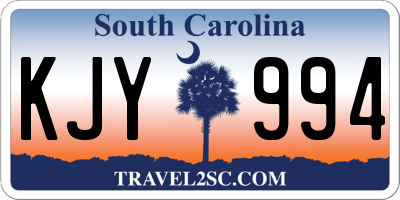 SC license plate KJY994