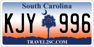 SC license plate KJY996