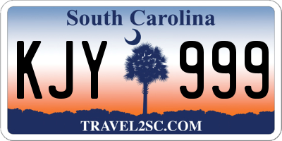 SC license plate KJY999