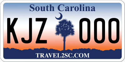 SC license plate KJZ000