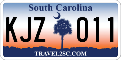 SC license plate KJZ011