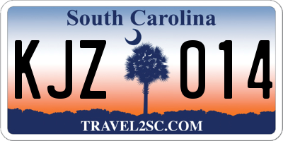SC license plate KJZ014