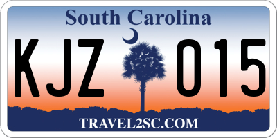 SC license plate KJZ015