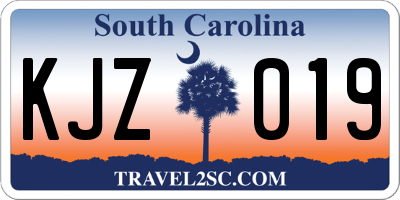 SC license plate KJZ019