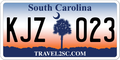 SC license plate KJZ023
