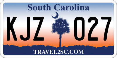 SC license plate KJZ027