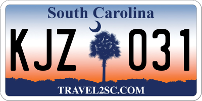 SC license plate KJZ031