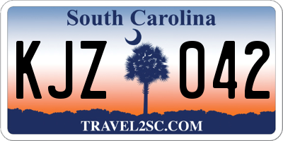 SC license plate KJZ042