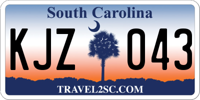 SC license plate KJZ043