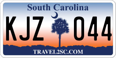 SC license plate KJZ044