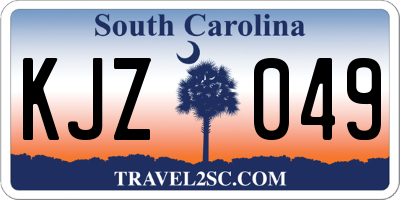 SC license plate KJZ049