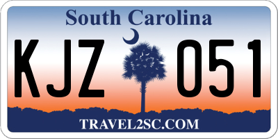SC license plate KJZ051