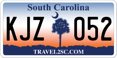SC license plate KJZ052
