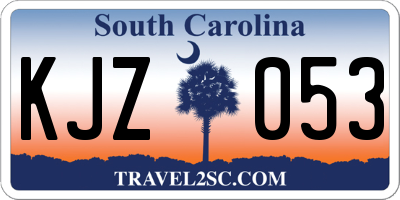 SC license plate KJZ053