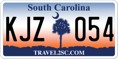 SC license plate KJZ054