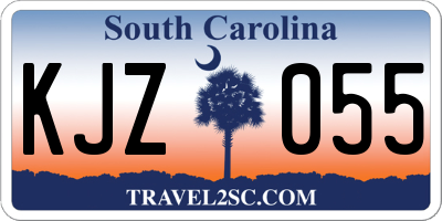 SC license plate KJZ055