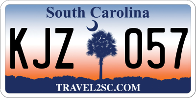 SC license plate KJZ057