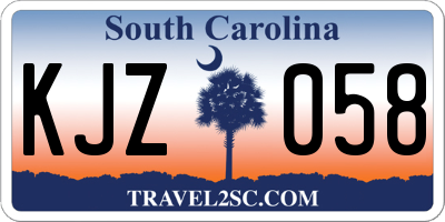 SC license plate KJZ058